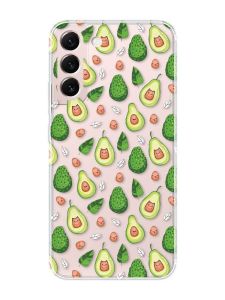 Прозорий чохол на Samsung Galaxy S22 :: Авокадо з котиками (принт 301)