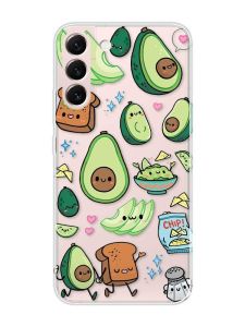 Прозорий чохол на Samsung Galaxy S22 :: Милі авокадо каваї (принт 305)