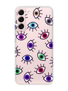 Прозорий чохол на Samsung Galaxy S22 :: Різнокольорові очі (принт 336)