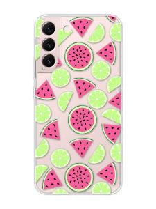 Прозорий чохол на Samsung Galaxy S22 :: Кавуни и лайм (принт 345)
