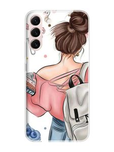 Чохол на Samsung Galaxy S22 :: Дівчина з рюкзаком (принт 30)