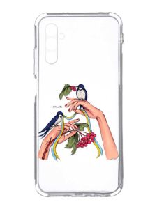 Прозорий чохол на Samsung Galaxy A34 5G/A346 :: Ластівки (патріотичний принт 15)