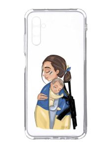 Прозорий чохол на Samsung Galaxy A34 5G/A346 :: Мама-захисниця (патріотичний принт 20)