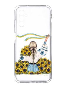 Прозорий чохол на Samsung Galaxy A34 5G/A346 :: Дівчина зі стрічкою (принт 25)