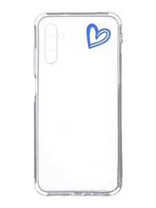 Прозорий чохол на Samsung Galaxy A34 5G/A346 :: Сердечко синє (принт 48)