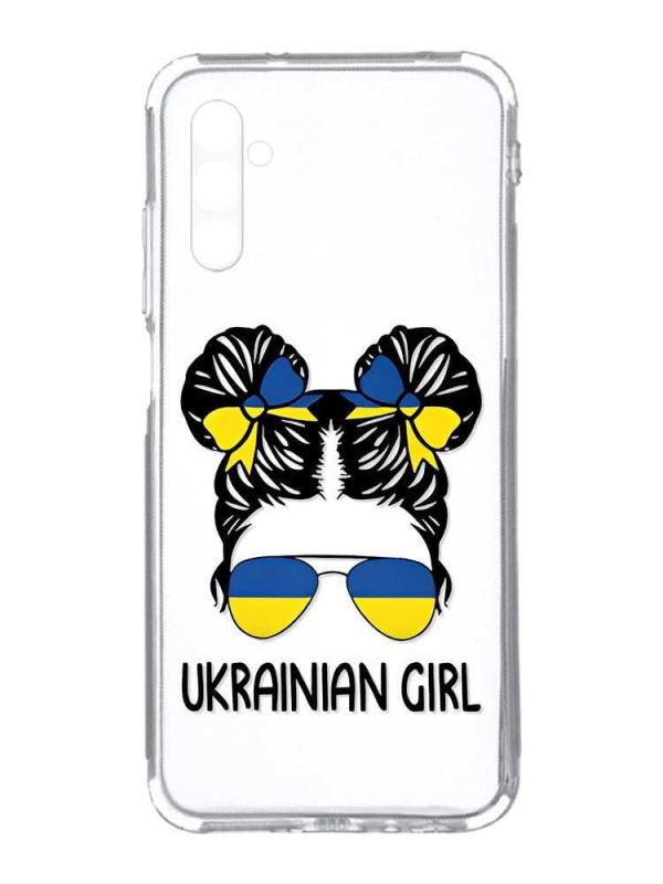 Прозорий чохол на Samsung Galaxy A34 5G/A346 :: Українська дівчина (патріотичний принт 113)