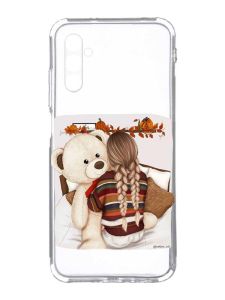 Прозорий чохол на Samsung Galaxy A34 5G/A346 :: Дівчинка з ведмедиком (принт 117)