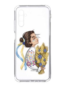 Прозорий чохол на Samsung Galaxy A34 5G/A346 :: Українка з колосками (патріотичний принт 172)
