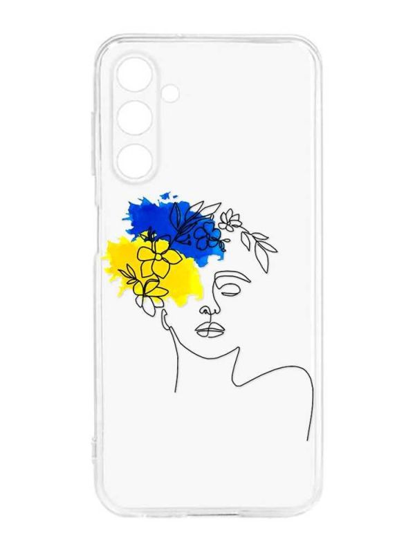 Прозорий силіконовий чохол на Samsung Galaxy M14 :: Українка Арт (принт 3)