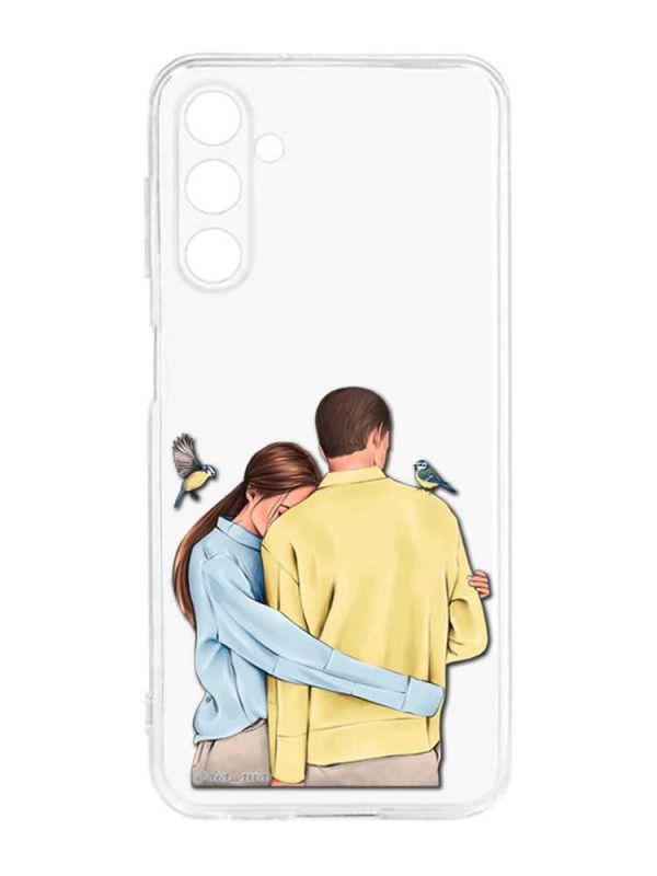 Прозорий силіконовий чохол на Samsung Galaxy M14 :: Українська пара (принт 14)