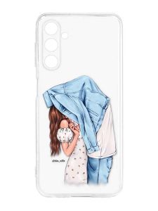 Прозорий силіконовий чохол на Samsung Galaxy M14 :: Поцілунок (принт 33)