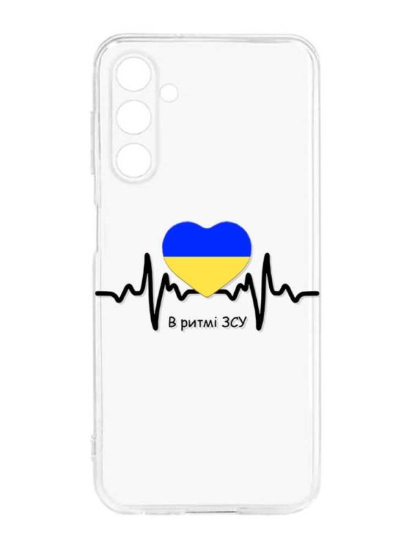 Прозорий силіконовий чохол на Samsung Galaxy M14 :: В ритмі ЗСУ (патріотичний принт 70)