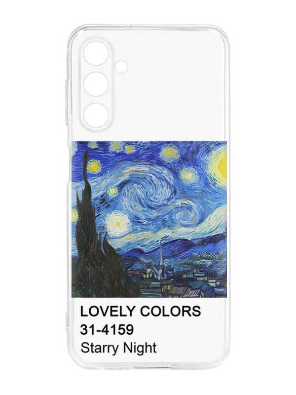 Прозорий силіконовий чохол на Samsung Galaxy M14 :: Зоряна ніч (принт 74)
