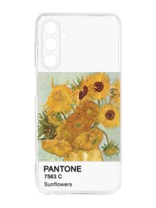 Прозорий силіконовий чохол на Samsung Galaxy M14 :: Соняхи (принт 81)
