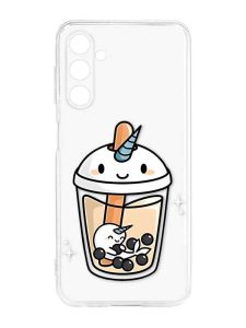 Прозорий силіконовий чохол на Samsung Galaxy M14 :: Коктейль Єдиноріг (принт 96)