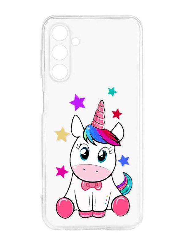 Прозорий силіконовий чохол на Samsung Galaxy M14 :: Єдиноріг (принт 102)