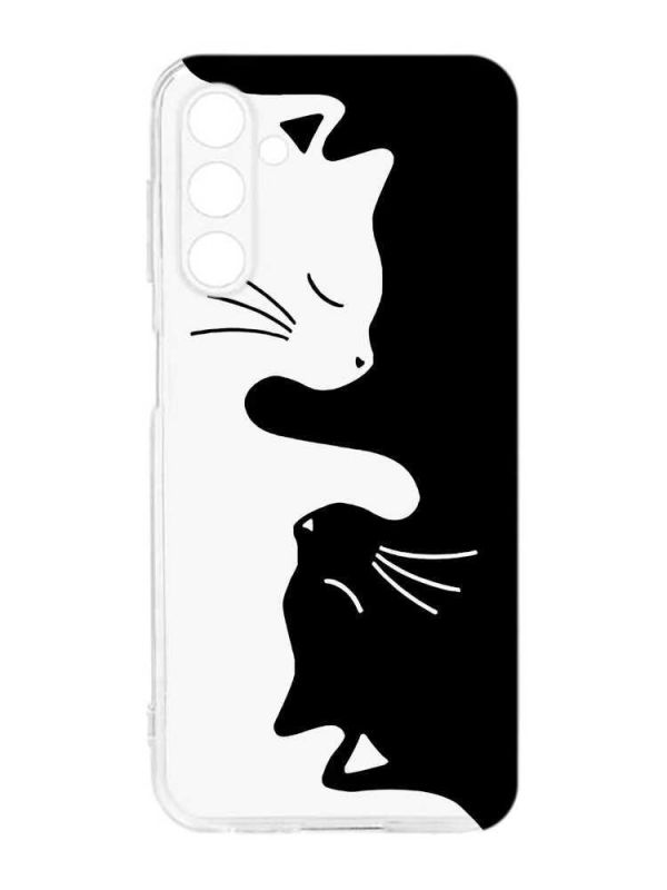 Прозорий силіконовий чохол на Samsung Galaxy M14 :: Котики (принт 118)