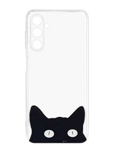 Прозорий силіконовий чохол на Samsung Galaxy M14 :: Котик (принт 119)