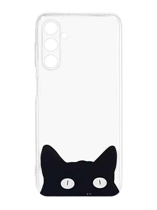 Прозорий силіконовий чохол на Samsung Galaxy M14 :: Котик (принт 119)