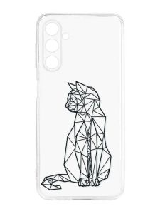 Прозорий силіконовий чохол на Samsung Galaxy M14 :: Котик (принт 124)