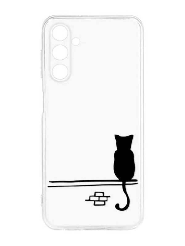 Прозорий силіконовий чохол на Samsung Galaxy M14 :: Кіт (принт 130)