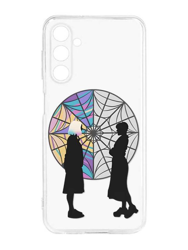 Прозорий силіконовий чохол на Samsung Galaxy M14 :: Силуети. Венздей (принт 210)
