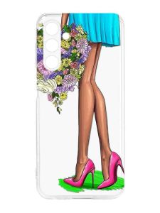 Прозорий силіконовий чохол на Samsung Galaxy M14 :: Квітковий настрій (принт 226)