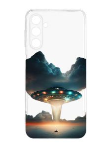 Прозорий силіконовий чохол на Samsung Galaxy M14 :: Тарілка UFO (принт 241)