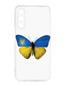 Прозорий силіконовий чохол на Samsung Galaxy M14 :: Метелик Україна (принт 255)