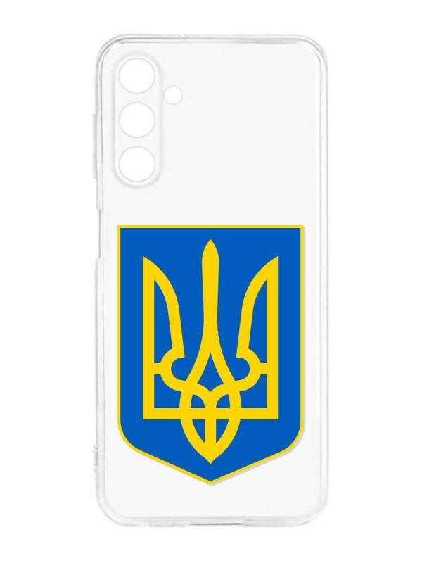 Прозорий силіконовий чохол на Samsung Galaxy M14 :: Тризуб Україна (принт 256)