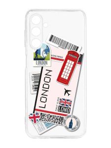 Прозорий силіконовий чохол на Samsung Galaxy M14 :: Подорожі. Лондон (принт 326)