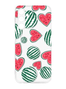 Прозорий силіконовий чохол на Samsung Galaxy M14 :: Кавуни сердечка (принт 343)