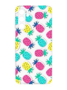Прозорий силіконовий чохол на Samsung Galaxy M14 :: Різнокольорові ананаси (принт 346)