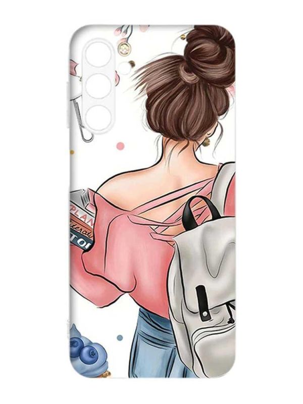 Чохол на Samsung Galaxy M14 :: Дівчина з рюкзаком (принт 30)