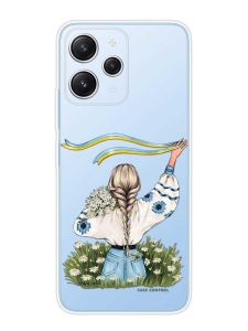 Прозорий чохол на Xiaomi Redmi 12 :: Дівчина зі стрічкою (принт 17)