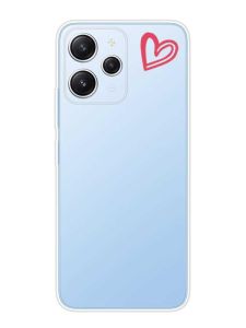 Прозорий чохол на Xiaomi Redmi 12 :: Сердечко червоне (принт 46)