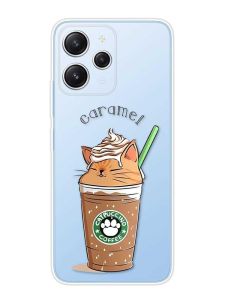 Прозорий чохол на Xiaomi Redmi 12 :: Капучіно котик (принт 97)