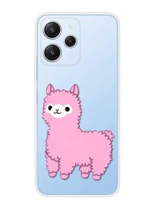 Прозорий чохол на Xiaomi Redmi 12 :: Лама рожева (принт 100)