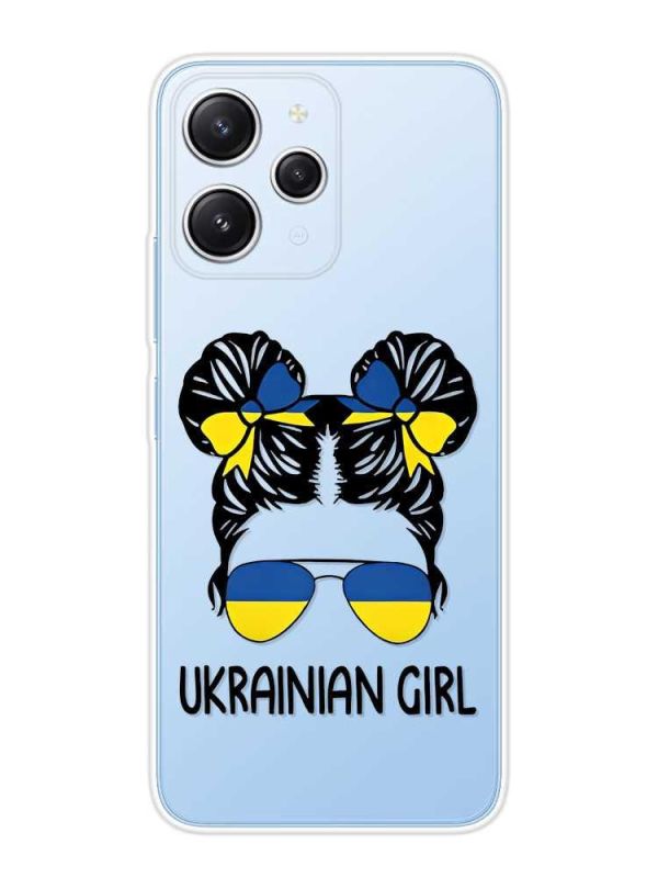 Прозорий чохол на Xiaomi Redmi 12 :: Українська дівчина (патріотичний принт 113)