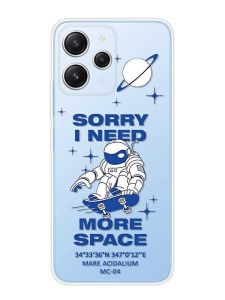 Прозорий чохол на Xiaomi Redmi 12 :: Космонавт на скейті (принт 248)