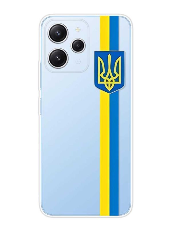 Прозорий чохол на Xiaomi Redmi 12 :: Стрічка Україна (патріотичний принт 253)