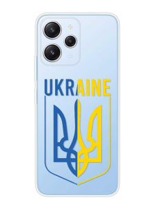 Прозорий чохол на Xiaomi Redmi 12 :: Тризуб (патріотичний принт 254)