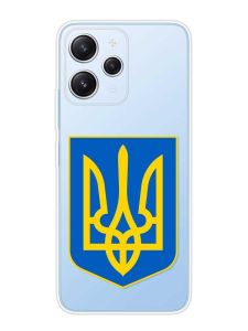 Прозорий чохол на Xiaomi Redmi 12 :: Тризуб Україна (принт 256)