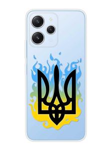 Прозорий чохол на Xiaomi Redmi 12 :: Тризуб Полум'я (принт 257)