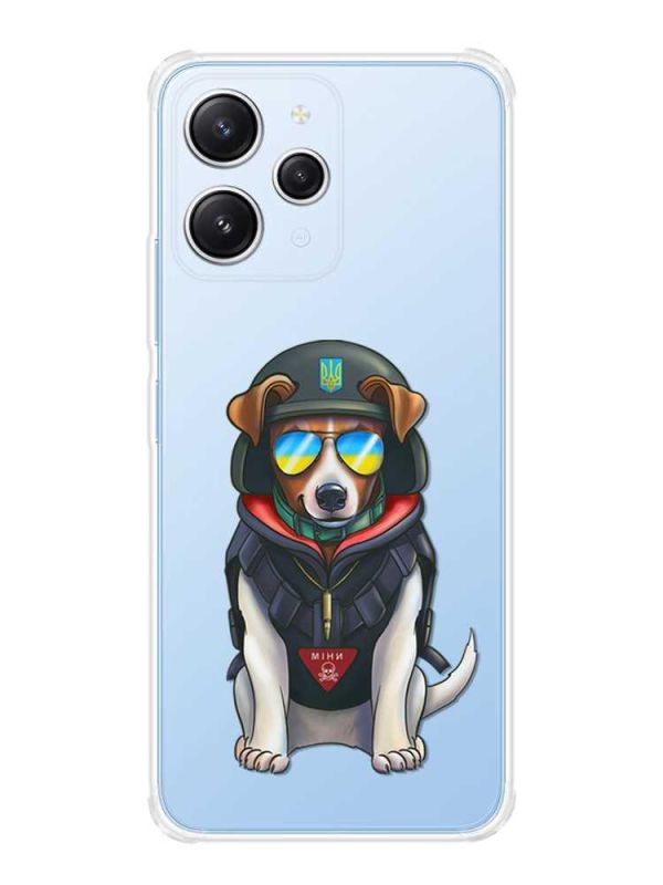 Чохол з потовщеними кутами на Xiaomi Redmi 12 :: Патрон (патріотичний принт 4)
