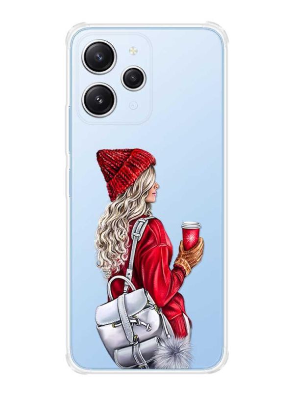 Чохол з потовщеними кутами на Xiaomi Redmi 12 :: Дівчина з рюкзаком (принт 9)
