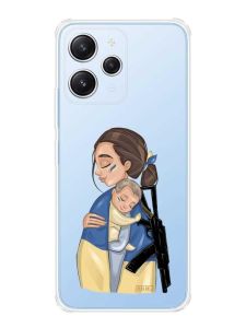 Чохол з потовщеними кутами на Xiaomi Redmi 12 :: Мама-захисниця (патріотичний принт 20)