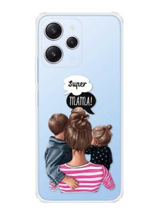 Чохол з потовщеними кутами на Xiaomi Redmi 12 :: Супер Мама (принт 29)