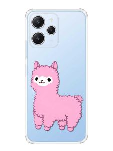 Чохол з потовщеними кутами на Xiaomi Redmi 12 :: Лама рожева (принт 100)