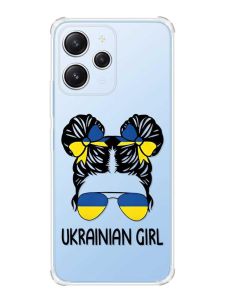 Чохол з потовщеними кутами на Xiaomi Redmi 12 :: Українська дівчина (патріотичний принт 113)